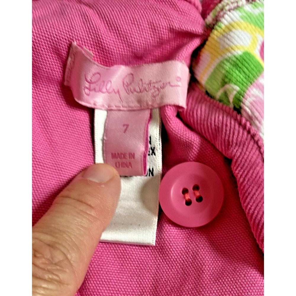 Lilly Pulitzer Wrap Skirt Girls 7 Animal Cracker Pink Soft Lightweight Corduroy - Picture 5 of 7